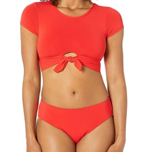 Red High Waisted Bikini